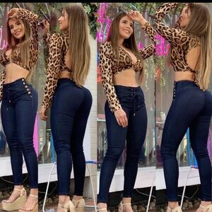 Jeans‎ Kamelia  up Levanta cola colombianos butt lifter high waist K4049 Size 10